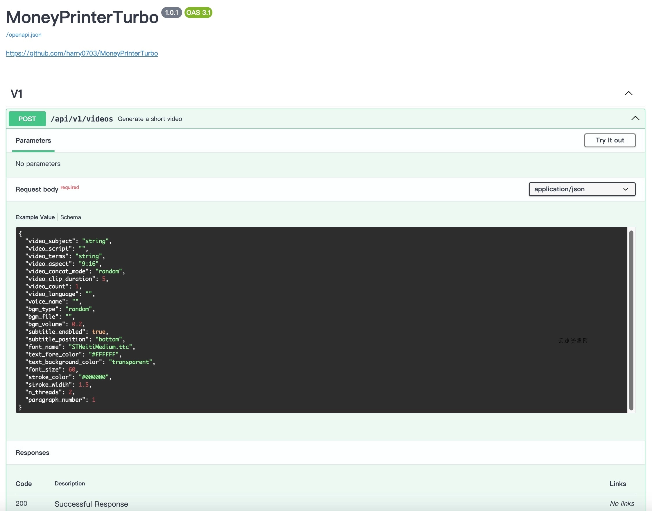 全自动ai生成视频MoneyPrinterTurbo源码源码网-手游源码|端游源码|小程序源码|网站模板资源免费分享下载 - 云速资源网多元化资源共享平台