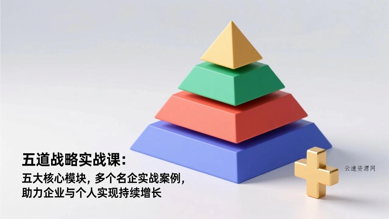 五道战略实战课：五大核心模块，多个名企实战案例，助力企业与个人实现持续增长源码网-手游源码|端游源码|小程序源码|网站模板资源免费分享下载 - 云速资源网多元化资源共享平台
