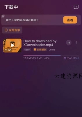 X Downloader X下载器v2.3.6 高级版源码网-手游源码|端游源码|小程序源码|网站模板资源免费分享下载 - 云速资源网多元化资源共享平台
