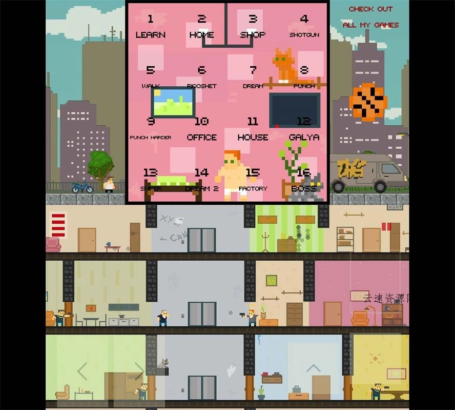 2D像素IO闯关游戏 激战源码网-手游源码|端游源码|小程序源码|网站模板资源免费分享下载 - 云速资源网多元化资源共享平台