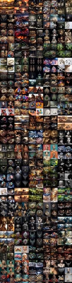 460+专业Midjourney珠宝摄影AI提示词戒指，项链-耳环-手链-宝石等，立即开始创作珠宝艺术源码网-手游源码|端游源码|小程序源码|网站模板资源免费分享下载 - 云速资源网多元化资源共享平台