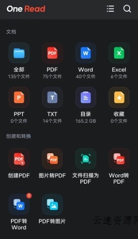 One Read 全文档阅读器 v1.2.7高级版源码网-手游源码|端游源码|小程序源码|网站模板资源免费分享下载 - 云速资源网多元化资源共享平台