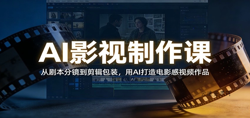 图片[1]源码网-手游源码|端游源码|小程序源码|网站模板资源免费分享下载 - 云速资源网AI影视制作课：从剧本分镜到剪辑包装，用AI打造电影感视频作品 - 多元化资源共享平台源码网-手游源码|端游源码|小程序源码|网站模板资源免费分享下载 - 云速资源网多元化资源共享平台