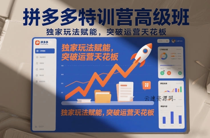 拼多多特训营高阶班，独家玩法赋能，突破运营天花板(更新26年2月)源码网-手游源码|端游源码|小程序源码|网站模板资源免费分享下载 - 云速资源网多元化资源共享平台