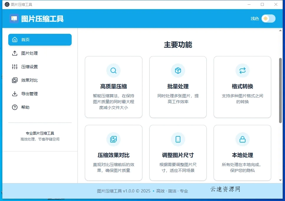 LocalSqueeze(开源免费图片压缩工具)源码网-手游源码|端游源码|小程序源码|网站模板资源免费分享下载 - 云速资源网多元化资源共享平台