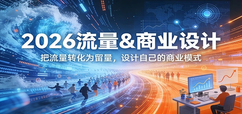 2026流量&商业设计，把流量转化为留量，设计自己的商业模式源码网-手游源码|端游源码|小程序源码|网站模板资源免费分享下载 - 云速资源网多元化资源共享平台